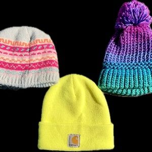 girls winter hats 3 pack